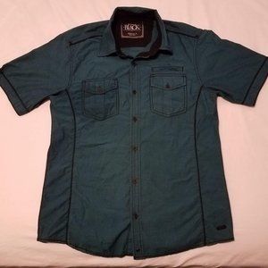 teal/black Buckle Black short sleeve button-up M